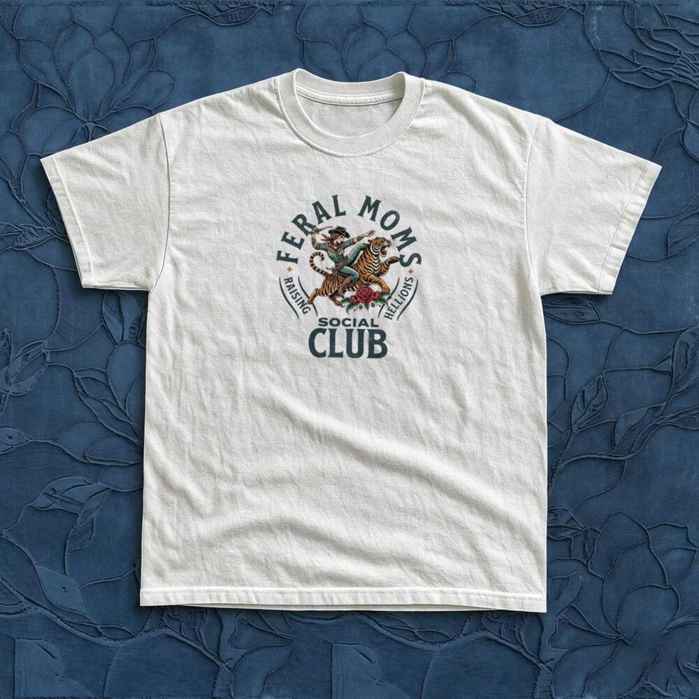 Cowgirl Riding Tiger Style Graphic Tee